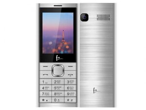 Кнопочный сотовый телефон F+ B241 серебристый мобильный