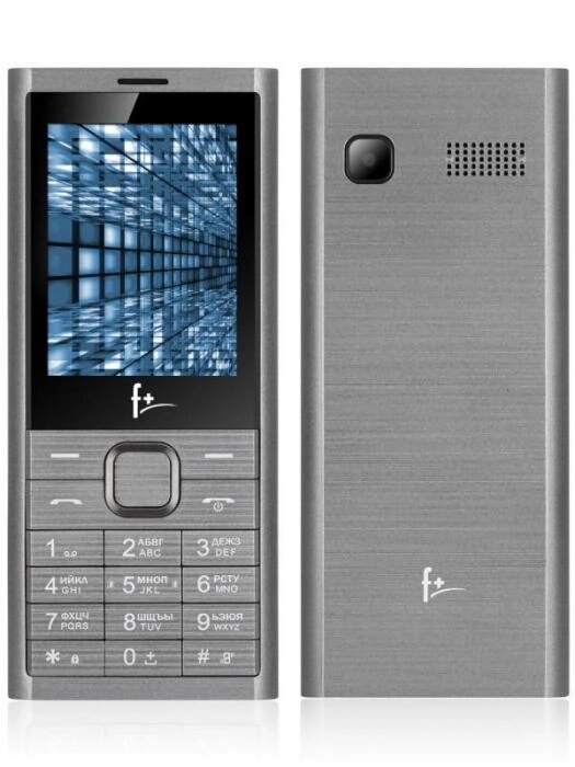 Кнопочный сотовый телефон F+ B280 серый мобильный от компании 2255 by - онлайн гипермаркет - фото 1