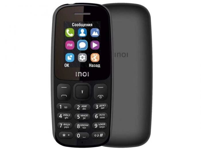 Кнопочный сотовый телефон Inoi 100 черный мобильный от компании 2255 by - онлайн гипермаркет - фото 1