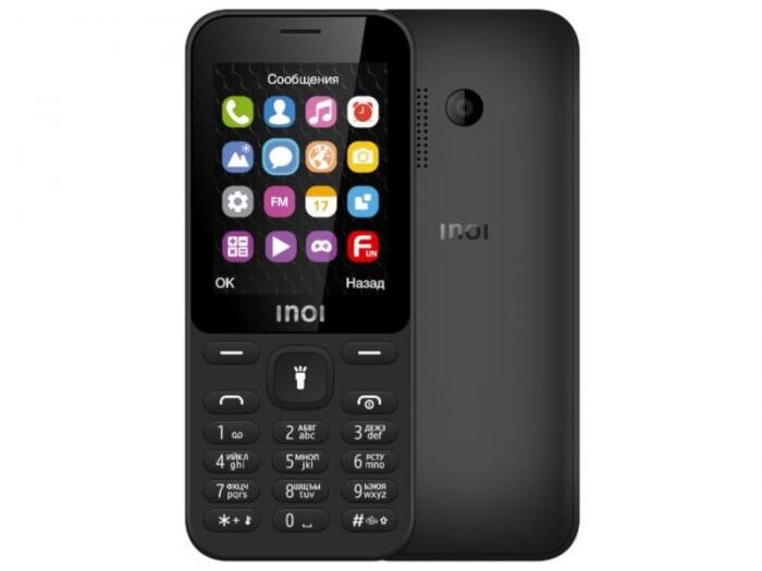 Кнопочный сотовый телефон Inoi 241 черный мобильный от компании 2255 by - онлайн гипермаркет - фото 1