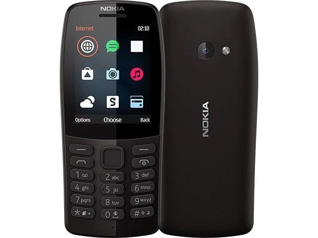 Кнопочный сотовый телефон Nokia 210 черный от компании 2255 by - онлайн гипермаркет - фото 1