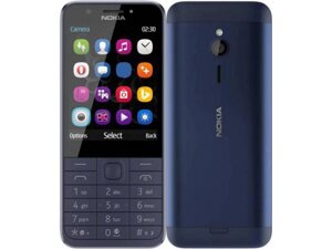 Кнопочный сотовый телефон Nokia 230 Dual Sim GSM синий мобильный нокиа