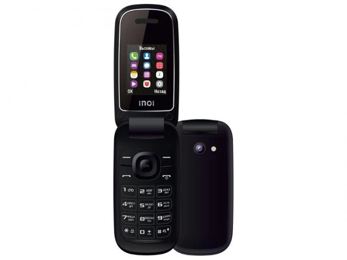 Кнопочный сотовый телефон раскладушка Inoi 108R черный мобильный от компании 2255 by - онлайн гипермаркет - фото 1
