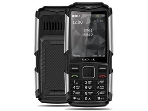 Кнопочный сотовый телефон teXet TM-D314 черный ударопрочный мобильный