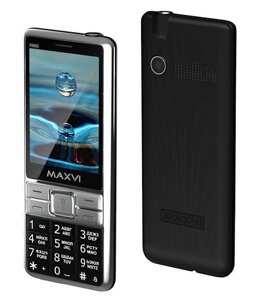 Кнопочный телефон для пожилых людей MAXVI X900i черный
