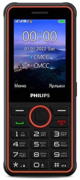 Кнопочный телефон для пожилых людей с 2 сим картами PHILIPS E2301 DARK GREY от компании 2255 by - онлайн гипермаркет - фото 1