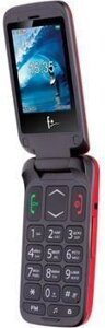 Кнопочный телефон раскладушка для пожилых людей с камерой на 2 sim F+ EZZY TRENDY 1 красный