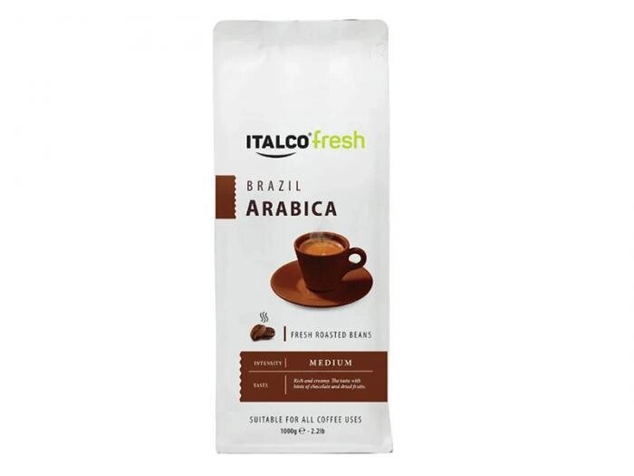 Кофе в зернах Italco Fresh Brazil Arabica 1kg 4650097782950 от компании 2255 by - онлайн гипермаркет - фото 1