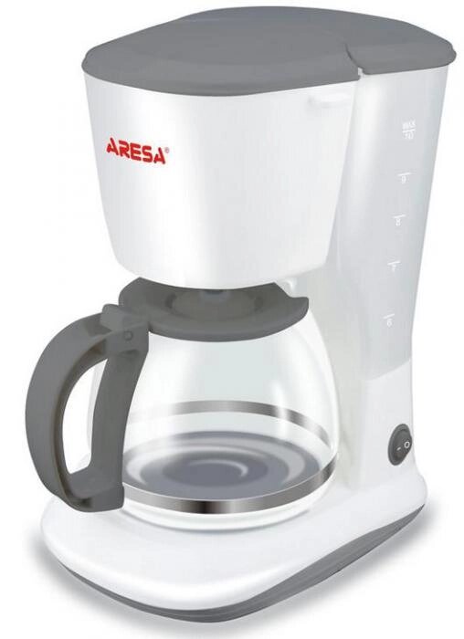 Кофеварка капельная с подогревом электрическая Электрокофеварка ARESA белая от компании 2255 by - онлайн гипермаркет - фото 1