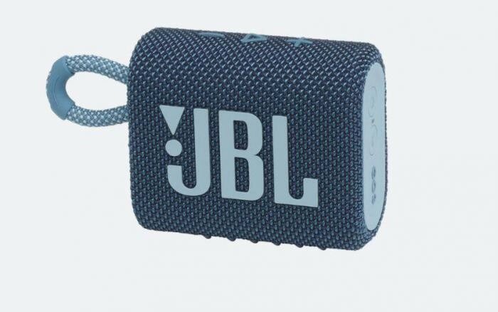 Колонка беспроводная bluetooth портативная музыкальная блютуз маленькая мини для ноутбука JBL GO3 синяя от компании 2255 by - онлайн гипермаркет - фото 1