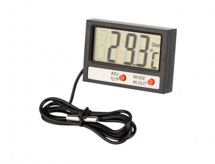 Комнатный электронный цифровой термометр с часами и выносным датчиком REXANT 70-0505 от компании 2255 by - онлайн гипермаркет - фото 1