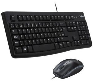 Комплект (клавиатура+мышь) Logitech MK120, USB, проводной, черный [920-002562]