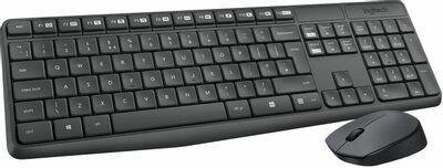 Комплект (клавиатура+мышь) Logitech MK235 (Ru layout), USB, беспроводной, серый [920-007948] от компании 2255 by - онлайн гипермаркет - фото 1