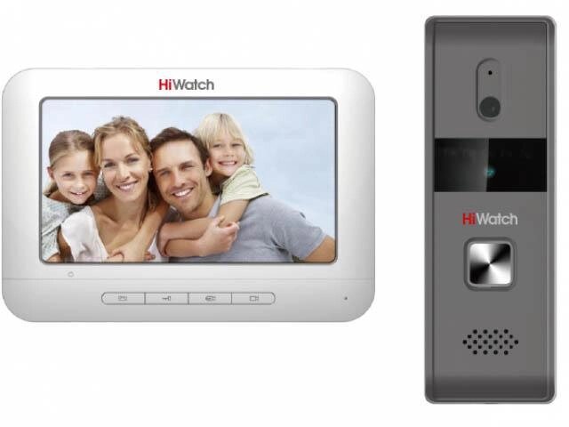 Комплект видеодомофона монитор с вызывной панелью HiWatch DS-D100KF от компании 2255 by - онлайн гипермаркет - фото 1