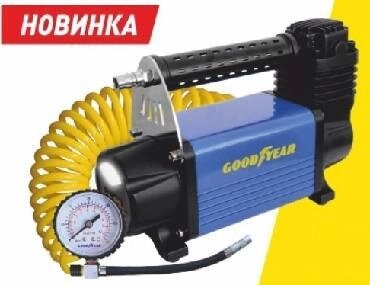 Компрессор автомобильный насос для шин GOODYEAR GY000113 GY-50L LED электрический от аккумулятора с фонарем от компании 2255 by - онлайн гипермаркет - фото 1