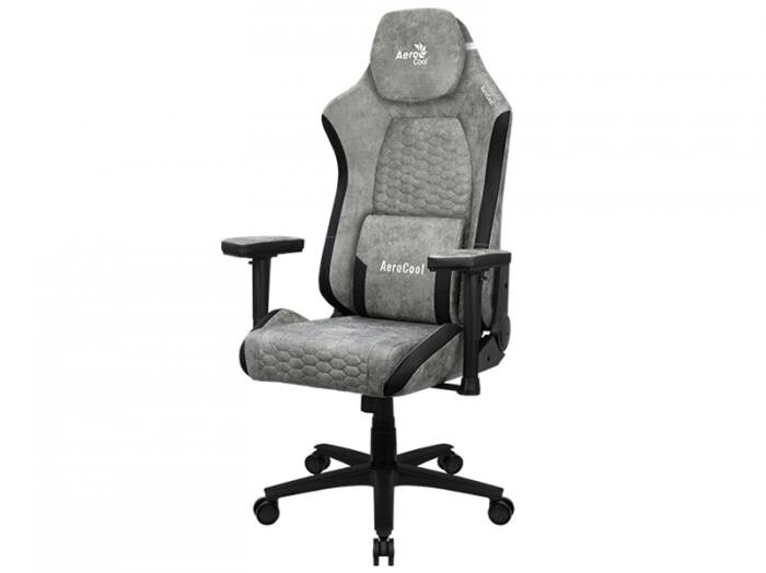 Компьютерное кресло AeroCool Crown Plus AeroSuede Stone Grey 4711099472512 от компании 2255 by - онлайн гипермаркет - фото 1