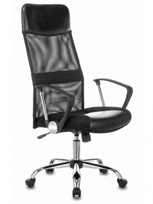 Компьютерное кресло Бюрократ CH-600SL Chrome-Black поворотное офисное от компании 2255 by - онлайн гипермаркет - фото 1