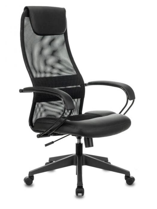 Компьютерное кресло Бюрократ CH-608 черная сетка для компьютера руководителя эргономичное офисное от компании 2255 by - онлайн гипермаркет - фото 1