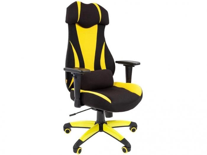 Компьютерное кресло Chairman Game 14 желтое игровое геймерское от компании 2255 by - онлайн гипермаркет - фото 1