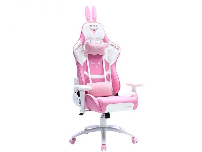 Компьютерное кресло для девушки розовое игровой стул геймерский для компьютера пк Zone 51 Bunny Z51-BUN-PI от компании 2255 by - онлайн гипермаркет - фото 1
