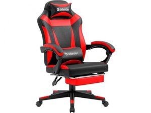 Компьютерное кресло для дома с подставкой для ног Defender Cruiser Black-Red 64344