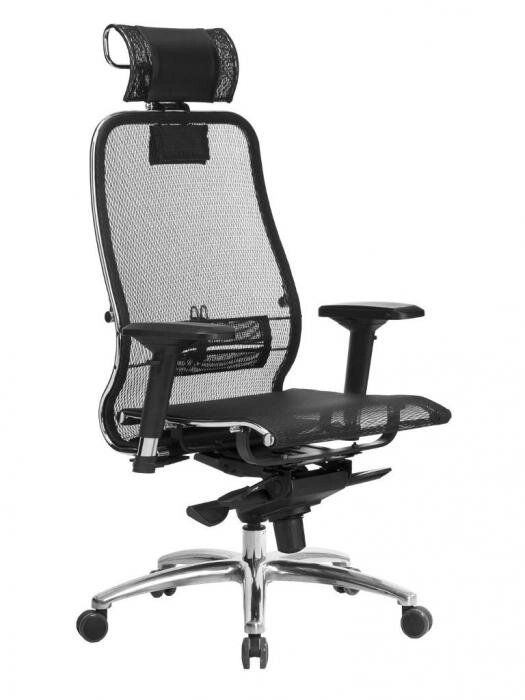 Компьютерное кресло стул руководителя для компьютера Метта Samurai S-3.04 черное сетка от компании 2255 by - онлайн гипермаркет - фото 1