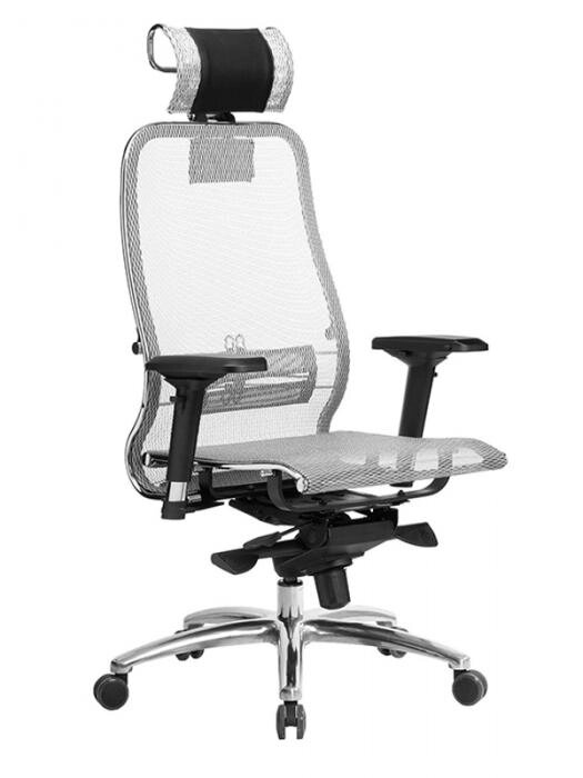 Компьютерное кресло стул руководителя для компьютера Метта Samurai S-3.04 серое сетка от компании 2255 by - онлайн гипермаркет - фото 1