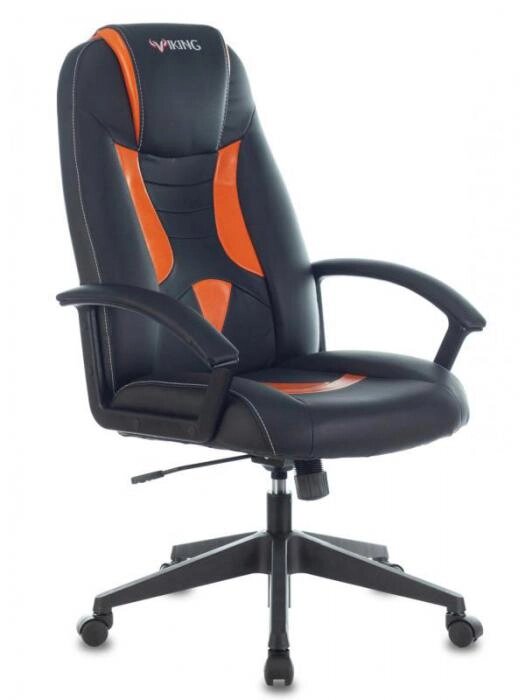 Компьютерное кресло Zombie 8 оранжевое эргономичное игровое геймерское из экокожи на колесиках для компьютера от компании 2255 by - онлайн гипермаркет - фото 1