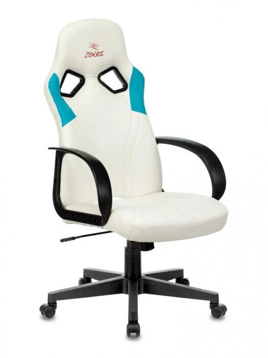 Компьютерное кресло Zombie Runner белое 1456780 игровое геймерское из экокожи поворотное на колесиках от компании 2255 by - онлайн гипермаркет - фото 1