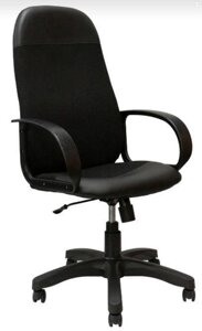 Компьютерное офисное кресло для персонала ЯрКресло Кр33 ТГ ПЛАСТ С11 черное (ткань+экокожа)