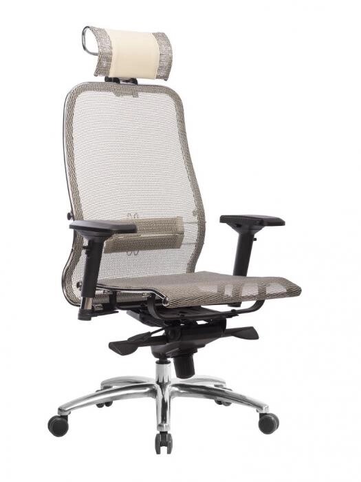 Компьютерное офисное кресло стул руководителя для компьютера Метта Samurai S-3.04 бежевое сетка от компании 2255 by - онлайн гипермаркет - фото 1