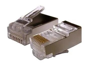 Коннектор Lanmaster (TWT-PL45/S-8P8C-6) STP кат. 6 RJ45 с защитным колпачком (упак.:100шт) от компании 2255 by - онлайн гипермаркет - фото 1