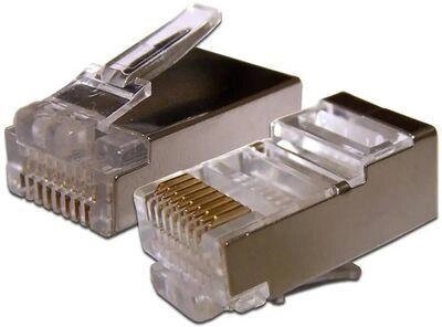 Коннектор Lanmaster (TWT-PL45/S-8P8C-6T) FTP кат. 6 RJ45 (упак.:100шт) от компании 2255 by - онлайн гипермаркет - фото 1