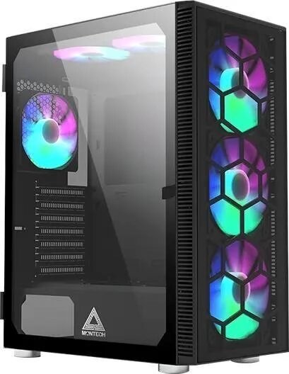 Корпус ATX MONTECH X3 Glass, Midi-Tower, без БП,  черный [x3 glass bl] от компании 2255 by - онлайн гипермаркет - фото 1