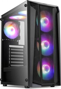 Корпус ATX Oklick OCC-MD302, Midi-Tower, без БП, черный