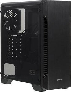 Корпус ATX Zalman S3, Midi-Tower, без БП, черный [s3 black]