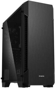 Корпус ATX Zalman S3 TG, Midi-Tower, без БП, черный [s3 tg black]