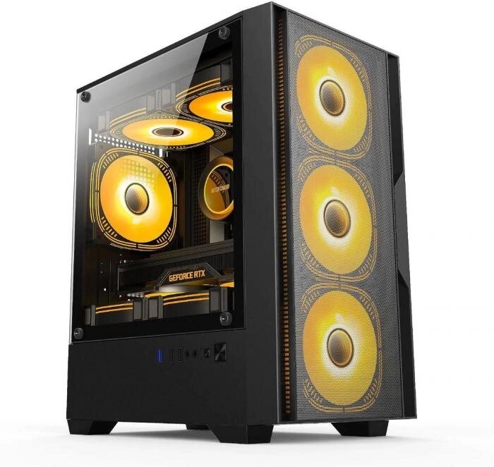 Корпус mATX Accord ACC-ZCU1B, Midi-Tower, без БП,  черный от компании 2255 by - онлайн гипермаркет - фото 1