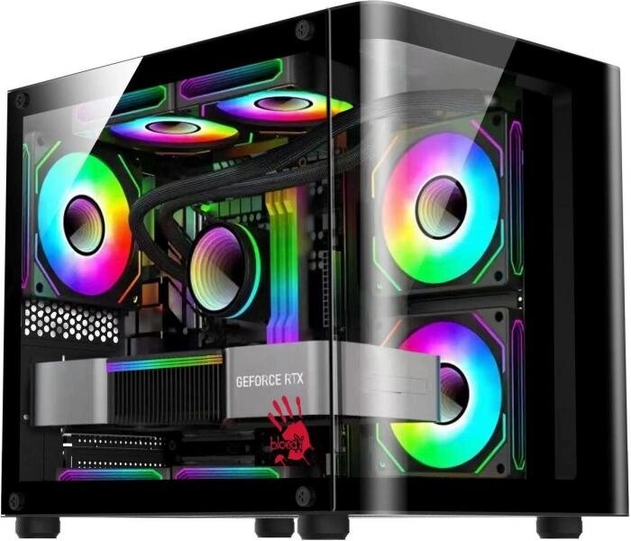 Корпус mATX BLOODY BD-CC104, Mini-Tower, без БП,  черный [bd-cc104-bk] от компании 2255 by - онлайн гипермаркет - фото 1