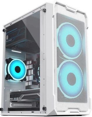 Корпус mATX Oklick OCC-MN302F, Mini-Tower, без БП,  белый от компании 2255 by - онлайн гипермаркет - фото 1