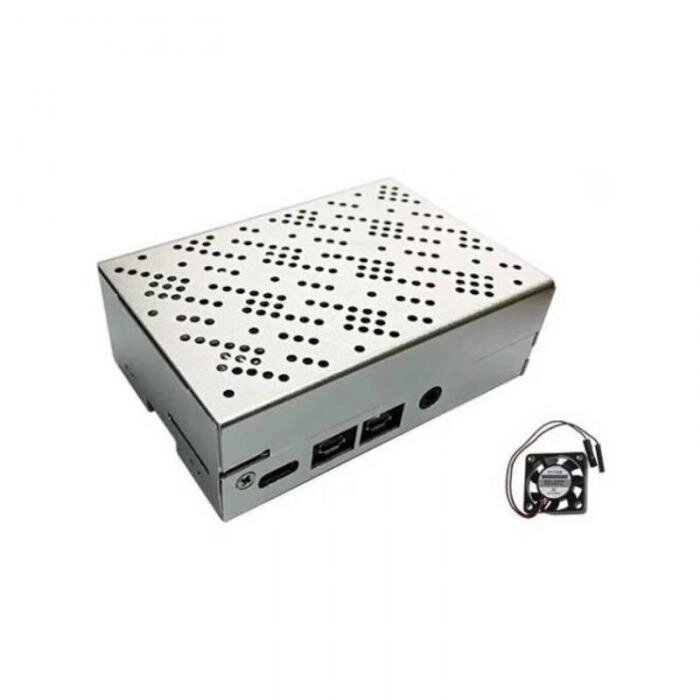 Корпус Qumo RS046 для Raspberry PI 4 Aluminum Case Silver от компании 2255 by - онлайн гипермаркет - фото 1