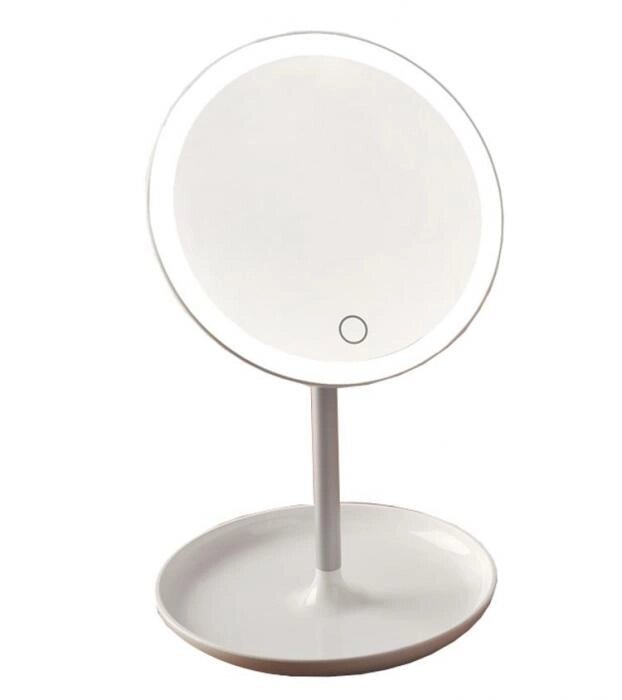 Косметическое зеркало для макияжа с LED подсветкой Uniel TLD-590 настольное круглое на подставке от компании 2255 by - онлайн гипермаркет - фото 1