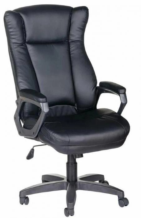 Кожаное компьютерное офисное кресло стул для руководителя компьютера OLSS АДМИРАЛ ULTRA черное от компании 2255 by - онлайн гипермаркет - фото 1