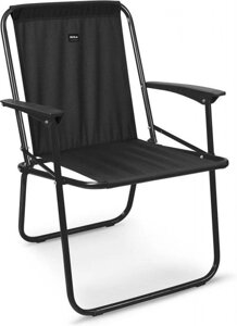Кресло для кемпинга похода дачи пикника складное раскладное садовое пляжное мягкое на балкон NIKA КС4/4 черный