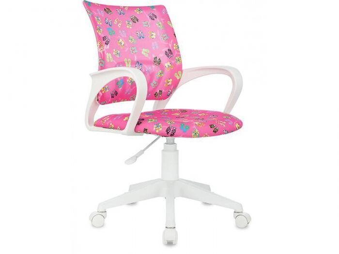 Кресло компьютерное для школьника девочки Бюрократ Burokids 1 W розовое с подлокотниками от компании 2255 by - онлайн гипермаркет - фото 1