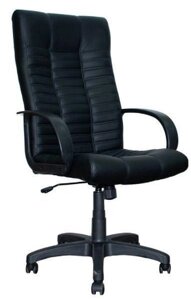 Кресло компьютерное руководителя ЯрКресло Кр26 ТГ ПЛАСТ ЭКО1 (экокожа черная)