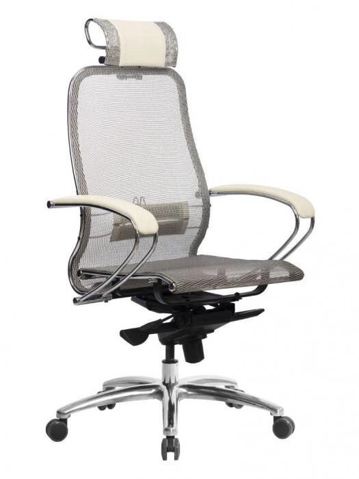 Кресло руководителя для компьютера Метта Samurai S-2.04 бежевое стул компьютерный на колесиках сетка от компании 2255 by - онлайн гипермаркет - фото 1