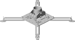 Кронштейн для проектора WIZE PR2-UNV-W, до 35кг, потолочный, поворот и наклон, белый [143201]