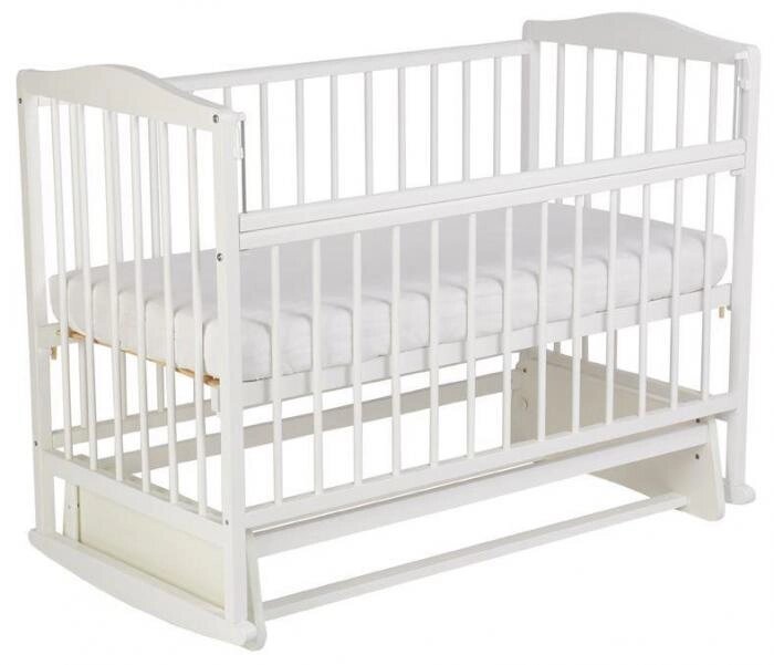 Кроватка для новорожденного детская Фея 2045 белая с маятником манеж деревянная колыбель трансформер от компании 2255 by - онлайн гипермаркет - фото 1