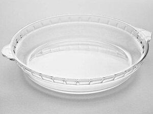 Круглая стеклянная форма ЗАБАВА РК-0041 для запекания в духовке с ручками 1,5л из жаропрочного стекла